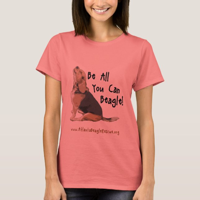 Be All You Can Beagle(TM) Women's Ringer Tee (Front)