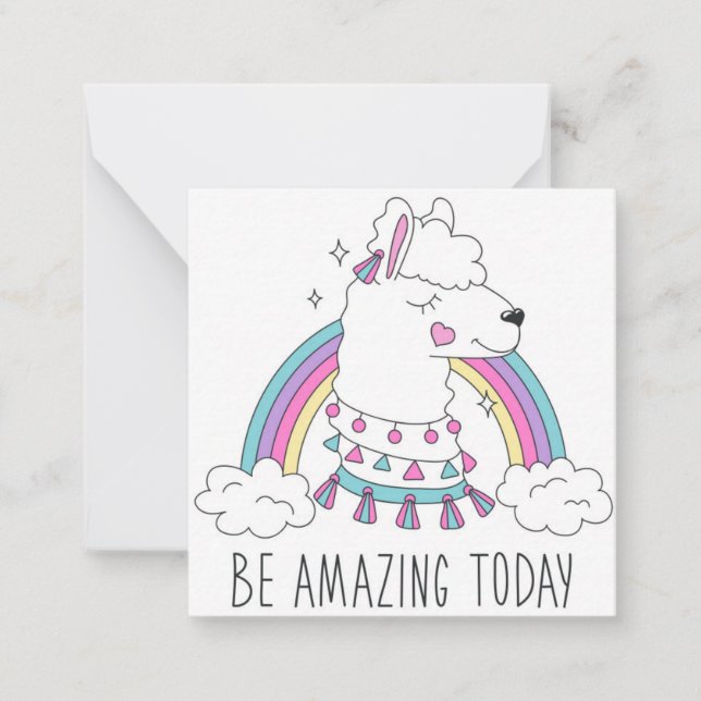 Be Amazing Llama Card (Front)