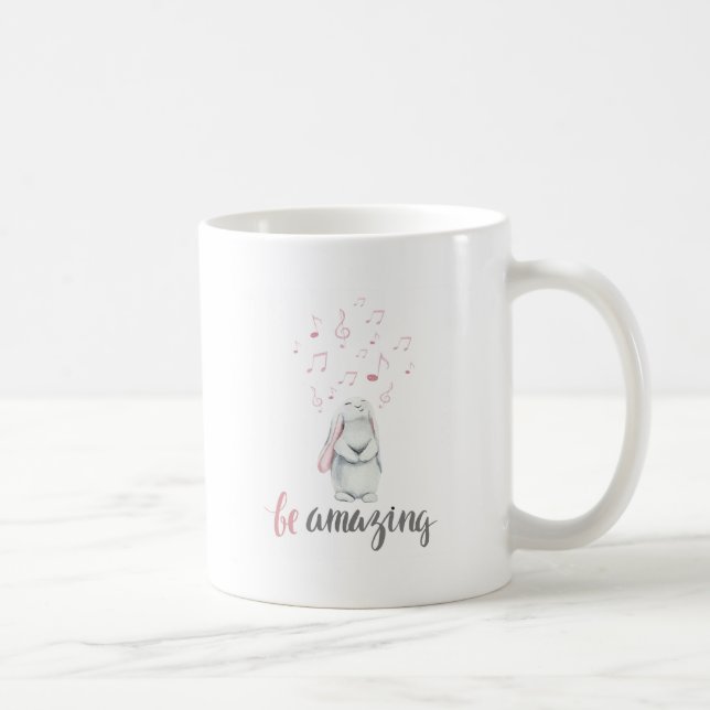 Be Amazing Music Bunny Coffee Mug (Right)