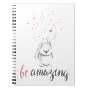 Be Amazing Music Bunny Notebook