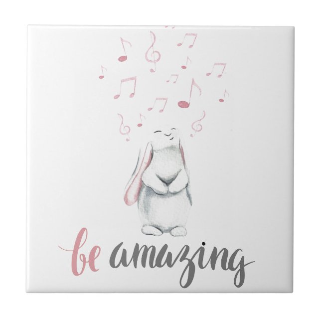 Be Amazing Music Bunny Tile (Front)