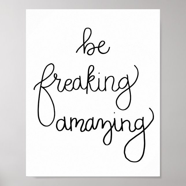 Be Amazing Poster (Front)