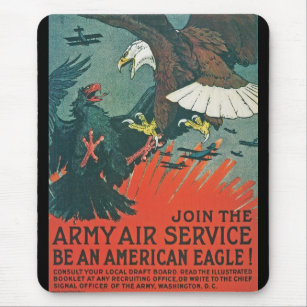 "Be an American Eagle" RESTORED Army Air Poster Mouse Mat