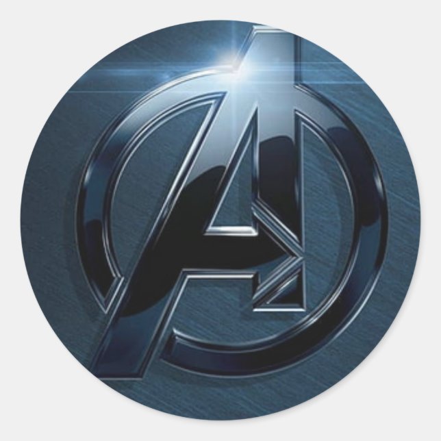 be an avenger classic round sticker (Front)