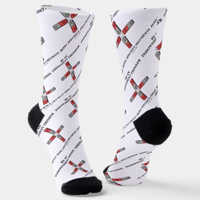 Be An Independant Thinker Repel Specious Arguments Socks (Angled)