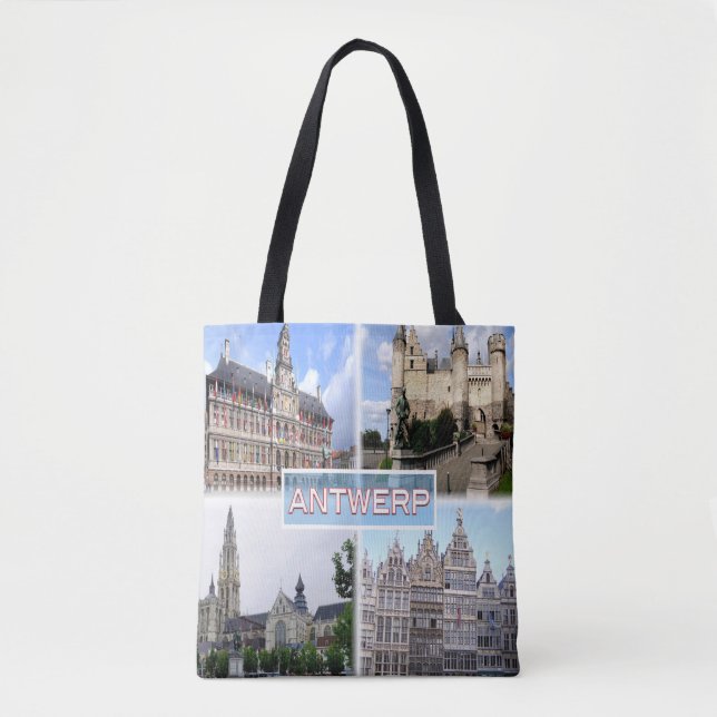 BE Antwerp - Stadhuis - Het Steen Tote Bag (Front)