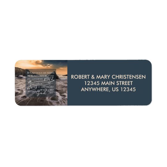 Be Anxious for Nothing- Phil 4:6 Return Address Label