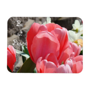 Be at Peace magnets Spring Tulip Flower Garden