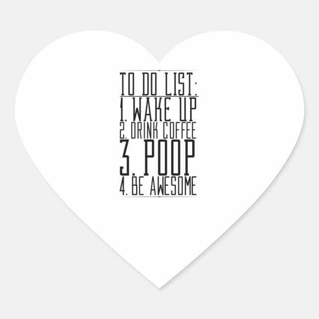 Be awesome black heart sticker (Front)