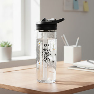 Be Awesome Motivational Quote Water Bottle