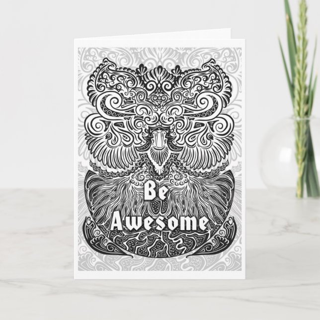 Be Awesome - Positive Statement Quote Card (Front)