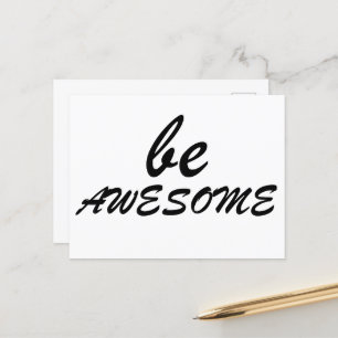 Be awesome postcard