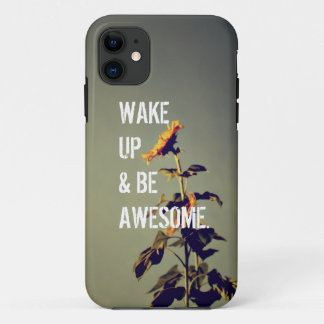 "Be Awesome" Sunflower iPhone 5 Case
