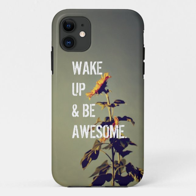 "Be Awesome" Sunflower iPhone 5 Case (Back)