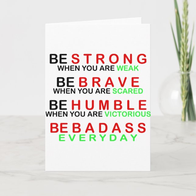 Be Badass Everyday Card (Front)