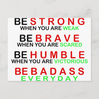 Be Badass Everyday Postcard