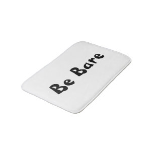 Be Bare Black & White Bath Mat Bathroom Decor