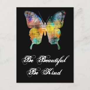 Be Beautiful, Be Kind Butterfly Postcard