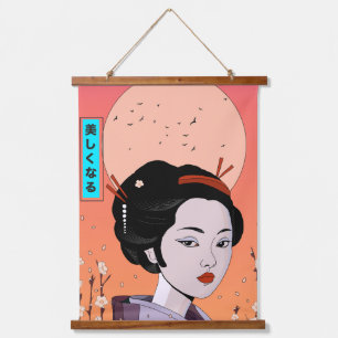 Be Beautiful Geisha Girl Hanging Tapestry