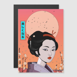 Be Beautiful Geisha Girl Magnetic Invitation