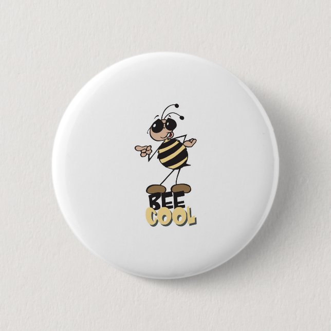 be bee cool 6 cm round badge (Front)