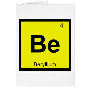Be - Beryllium Chemistry Periodic Table Symbol