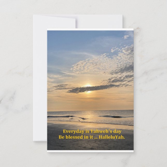 Be blessed in every day! HalleluYah Thank You Card (Front)
