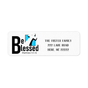 Be Blessed With Cross & Scripture Address Labels