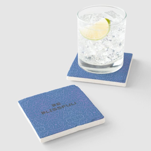 Be Blissful!   Stone Coaster (Side)