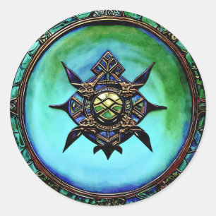 Be bold as a Viking shield, unyielding and strong Classic Round Sticker
