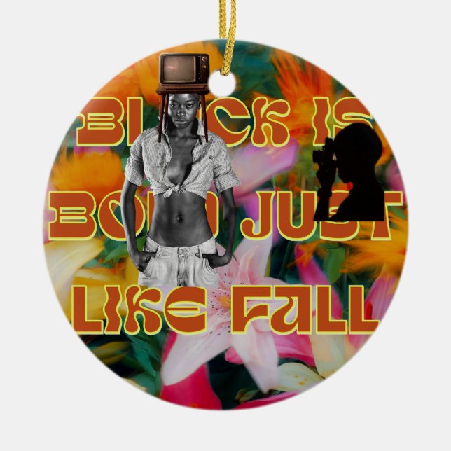 Be Bold Just Like Fall Ceramic Tree Decoration (Front)