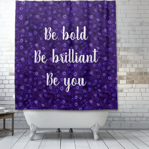 Be Bold Purple Peacock Paradise Shower Curtain