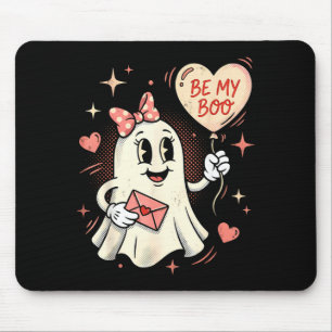 Be boo ghost heart balloon valentine love letter mouse mat