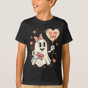 Be boo ghost heart balloon valentine love letter T-Shirt