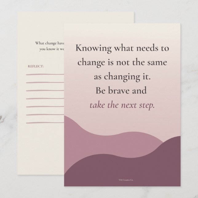 Be Brave and Take the Next Step | Reflection Invitation (Front/Back)