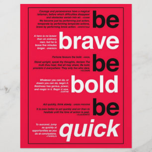 Be Brave. Be Bold. Be Quick. Motivational Quotes Flyer