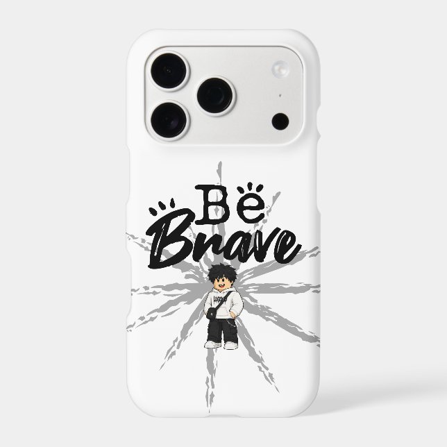 ​Be Brave Cute Gamer Avatar Phone Case (Back)
