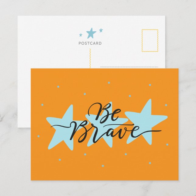 Be Brave - Motivational Postcard (Front/Back)