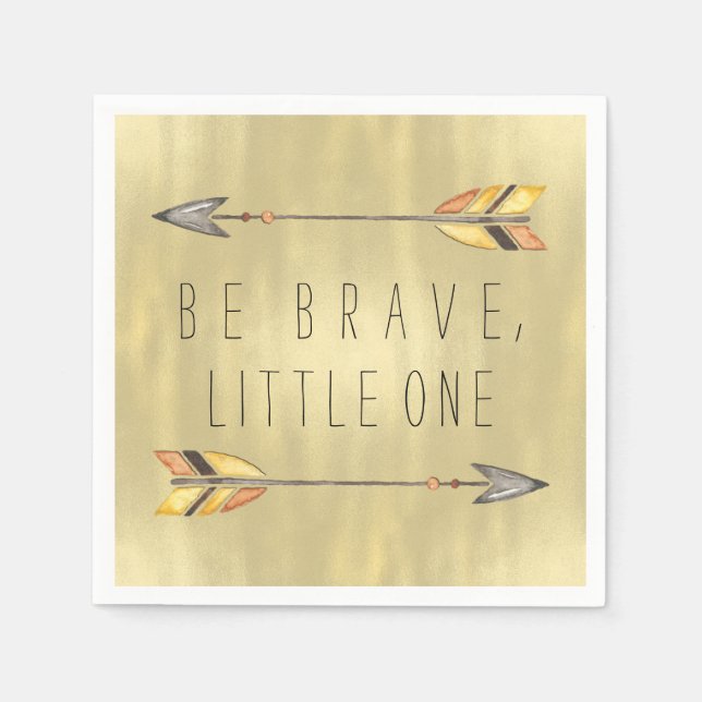 Be Brave Tribal Baby Shower Napkin (Front)