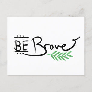 Be Brave Watercolor postcard
