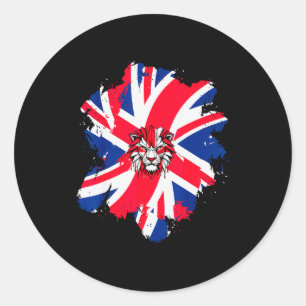 Be British Flag Uk Engli-shirt_1 Classic Round Sticker