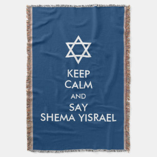 Be Calm And Say Shema Yisrael Throw Blanket
