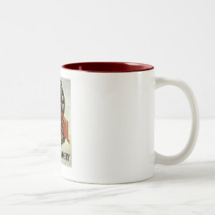 Be Careful Near Machinery - WPA Poster - Two-Tone Coffee Mug