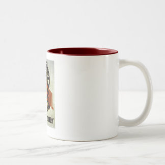 Be Careful Near Machinery - WPA Poster - Two-Tone Coffee Mug