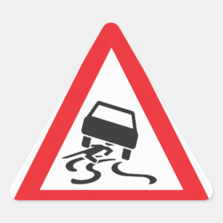 be careful triangle sticker