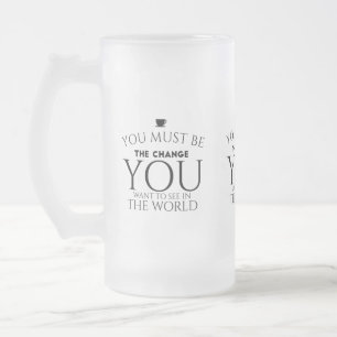 Be change black frosted glass beer mug