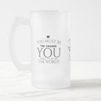 Be change black frosted glass beer mug