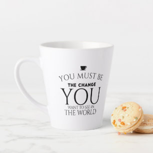 Be change black latte mug