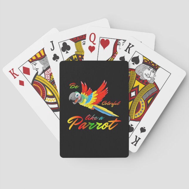 Be Colourful Like A Parrot Playing Cards (Back)
