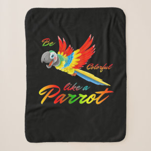 Be Colourful Like A Parrot Sherpa Blanket